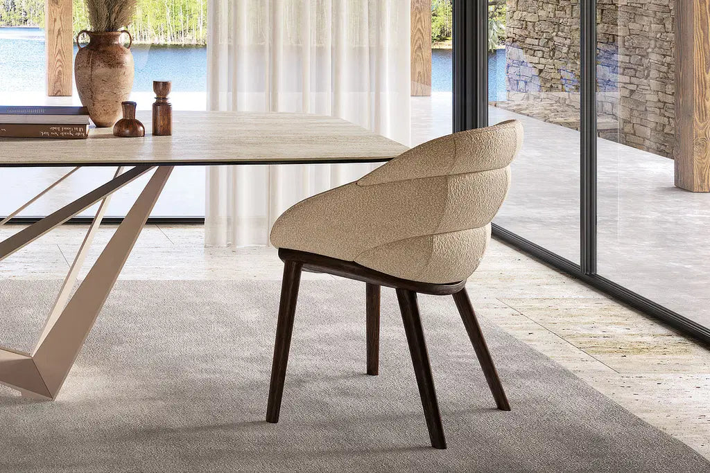 Cattelan Italia Camilla Dining Armchair – Fabric, Micro Nubuk & Synthetic Leather