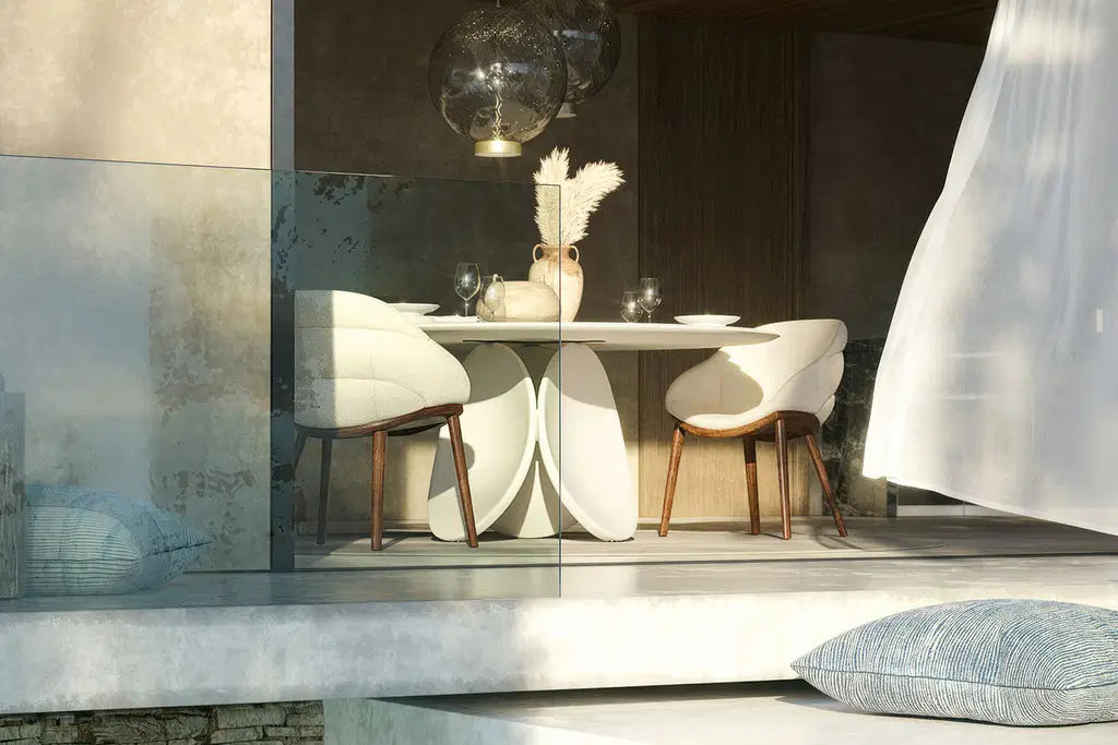 Cattelan Italia Camilla Dining Armchair – Fabric, Micro Nubuk & Synthetic Leather