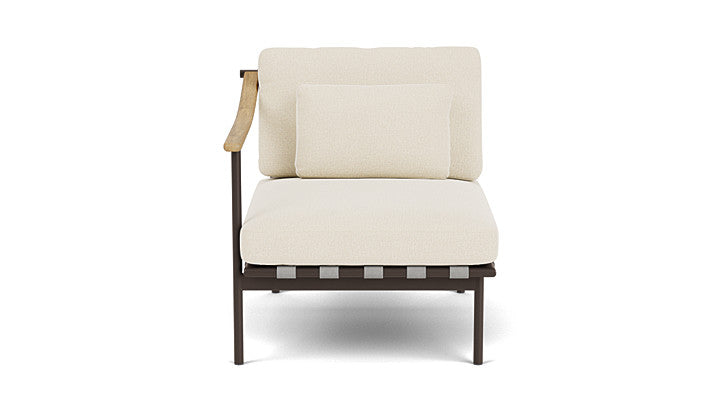 Barlow Tyrie Around Deep Seating Single Lounge Chair with Teak Left Arm