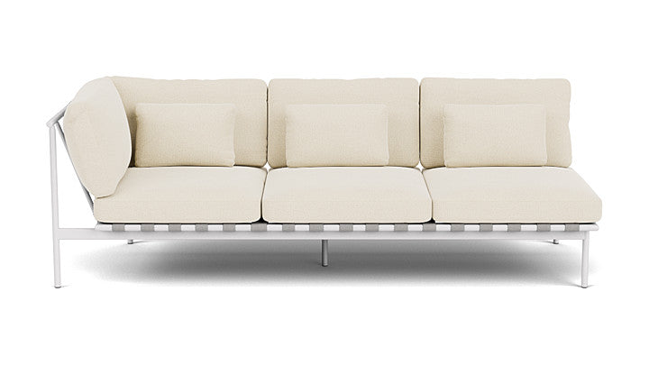 Barlow Tyrie Around Deep Seating Triple Lounge Sofa with Aluminium Left Arm