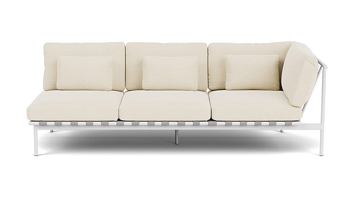 Barlow Tyrie Around Deep Seating Triple Lounge Sofa with Aluminium Right Arm