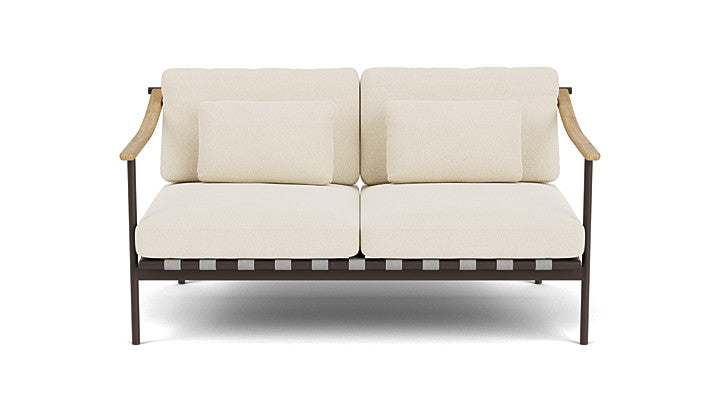 Barlow Tyrie Around Deep Seating Double Lounge Sofa with Teak Arms