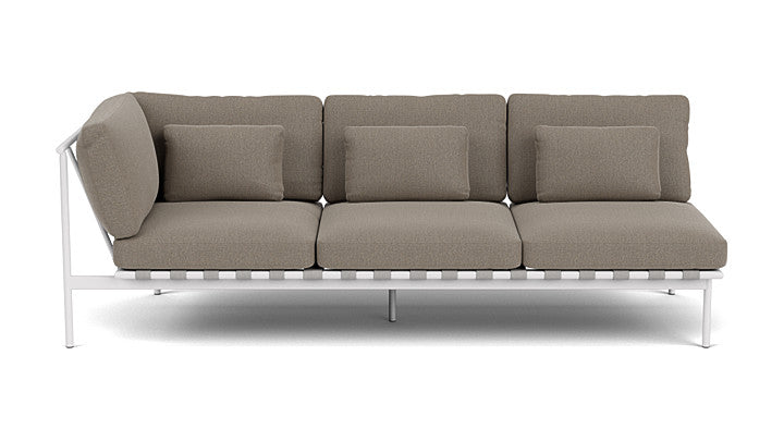 Barlow Tyrie Around Deep Seating Triple Lounge Sofa with Aluminium Left Arm