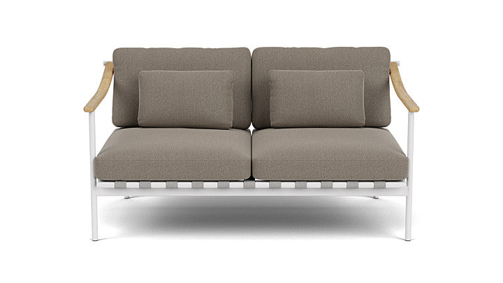 Barlow Tyrie Around Deep Seating Double Lounge Sofa with Teak Arms