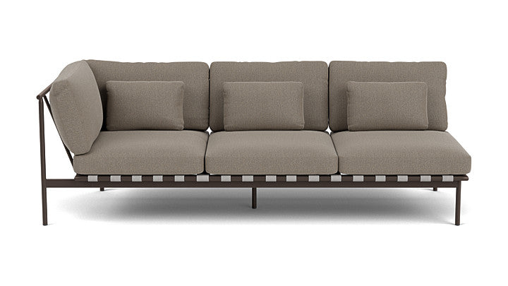 Barlow Tyrie Around Deep Seating Triple Lounge Sofa with Aluminium Left Arm