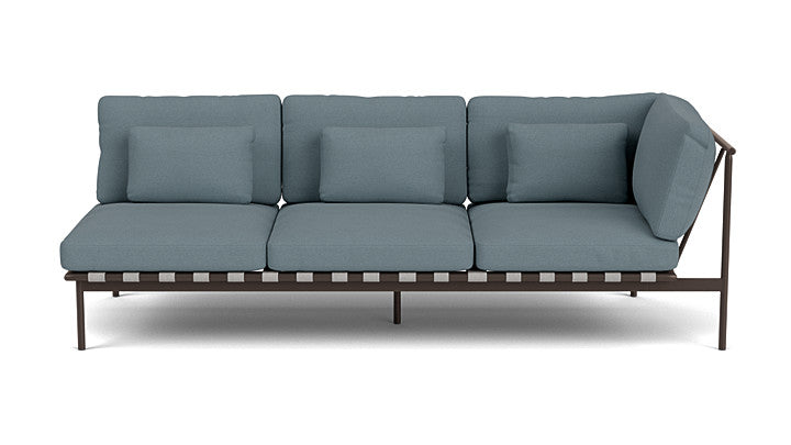 Barlow Tyrie Around Deep Seating Triple Lounge Sofa with Aluminium Right Arm