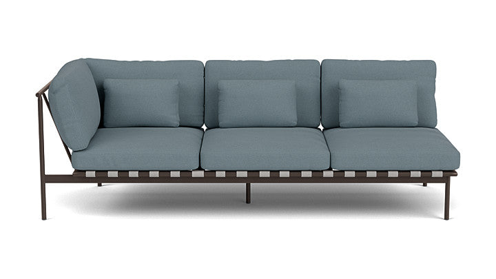 Barlow Tyrie Around Deep Seating Triple Lounge Sofa with Aluminium Left Arm