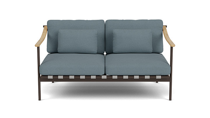 Barlow Tyrie Around Deep Seating Double Lounge Sofa with Teak Arms