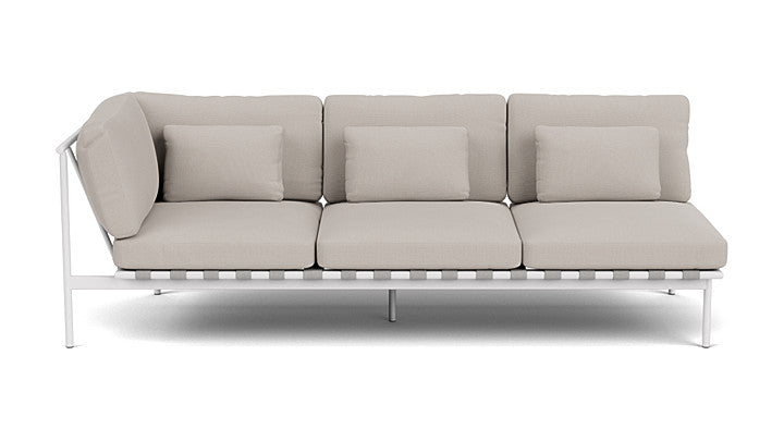 Barlow Tyrie Around Deep Seating Triple Lounge Sofa with Aluminium Left Arm