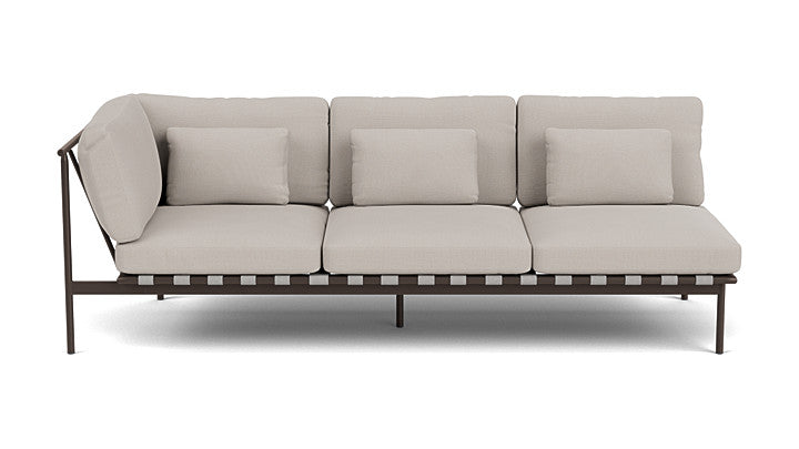 Barlow Tyrie Around Deep Seating Triple Lounge Sofa with Aluminium Left Arm