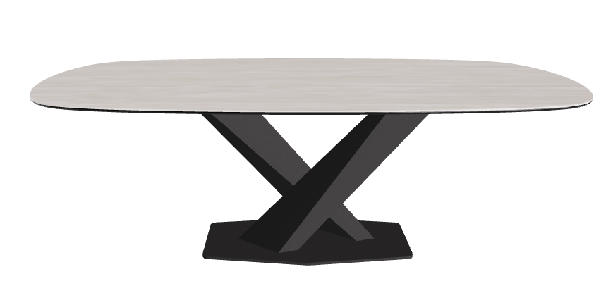 Cattelan Italia Stratos Keramik Biscuit Shaped Dining Table – 200x120x75h