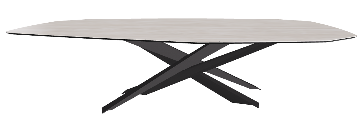 300x130x74.5h Polygon Shaped_Colosseo_Black Embossed