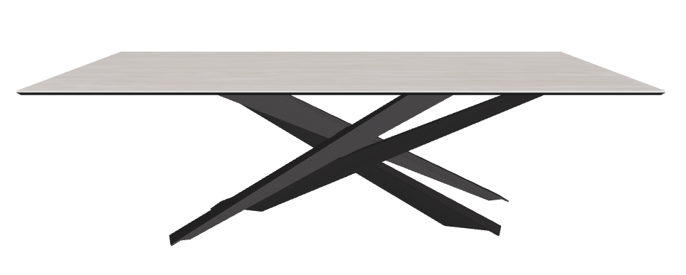 240x120x74.5h Rectangle Shaped_Colosseo_Black Embossed