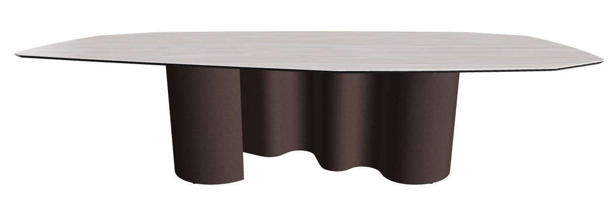 300x130x74h Polygon Shaped_Colosseo_Bronze Embossed