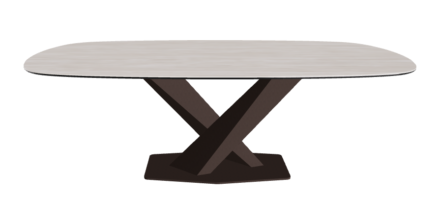 Cattelan Italia Stratos Keramik Biscuit Shaped Dining Table – 200x120x75h
