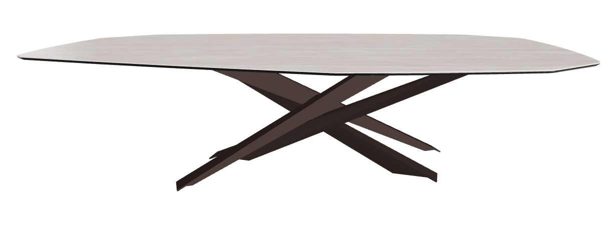 300x130x74.5h Polygon Shaped_Colosseo_Bronze Embossed