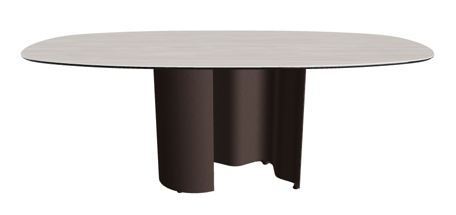 200x100x74h Bisuit Shaped_Colosseo_Bronze Embossed