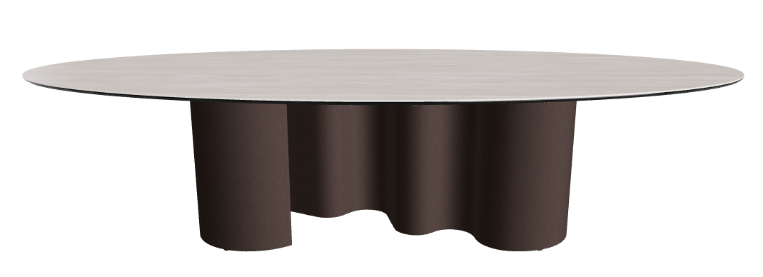 300x150x74h Oval Shaped_Colosseo_Bronze Embossed