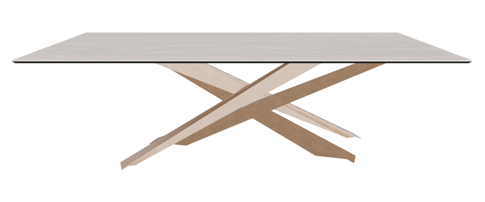 240x120x74.5h Rectangle Shaped_Colosseo_Brushed Bronze