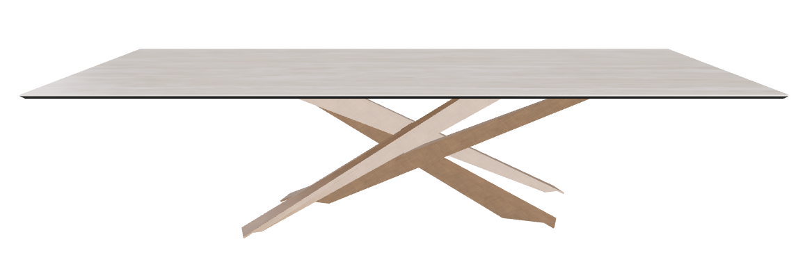 300x120x74.5h Rectangle Shaped_Colosseo_Brushed Bronze