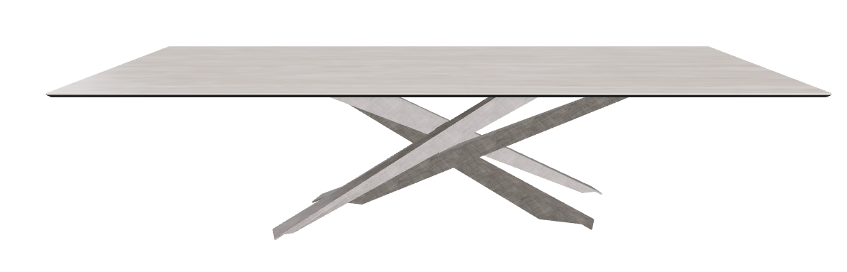 300x120x74.5h Rectangle Shaped_Colosseo_Brushed Grey