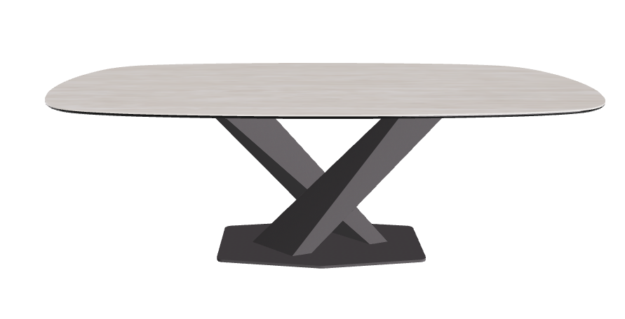 Cattelan Italia Stratos Keramik Biscuit Shaped Dining Table – 200x120x75h