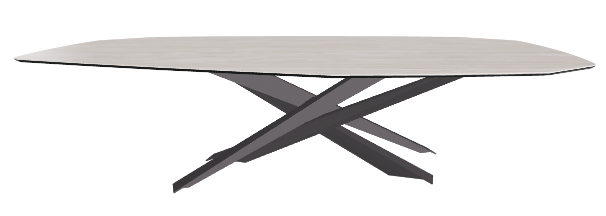 300x130x74.5h Polygon Shaped_Colosseo_Graphite Embossed