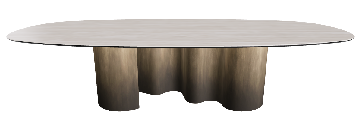 300x150x74h Biscuit Shaped_Colosseo_Oxy Brass