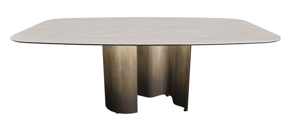 200x120x74h Barrel Shaped_Colosseo_Oxy Brass