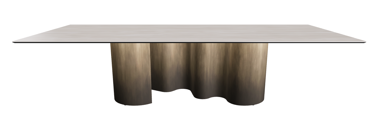 300x120x74h Rectangle Shaped_Colosseo_Oxy Brass