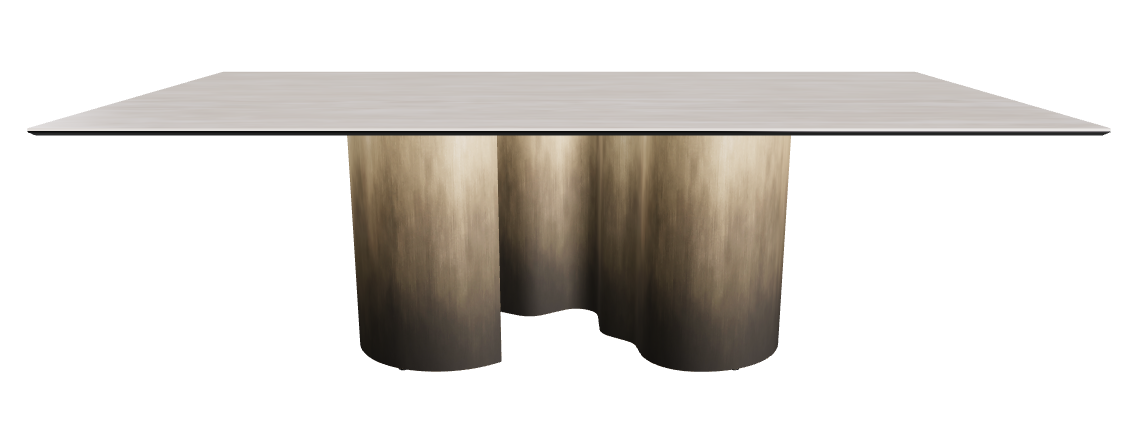 240x120x74h Rectangle Shaped_Colosseo_Oxy Brass