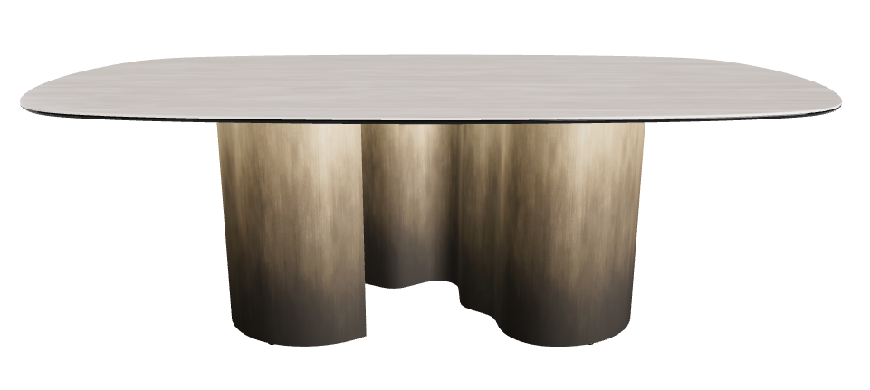 220x120x74h Biscuit Shaped_Colosseo_Oxy Brass