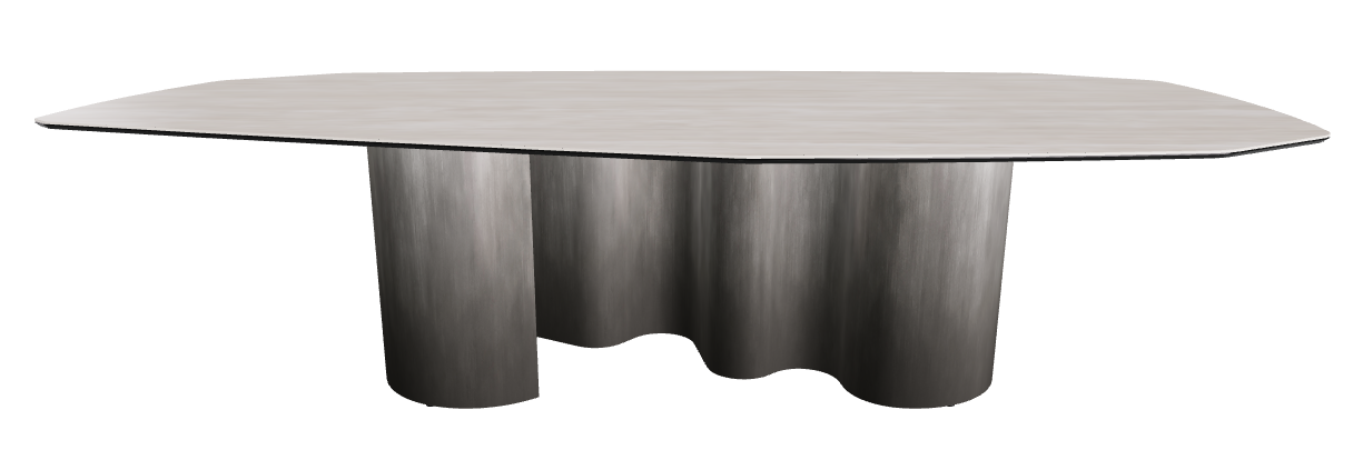 300x130x74h Polygon Shaped_Colosseo_Oxy Grey