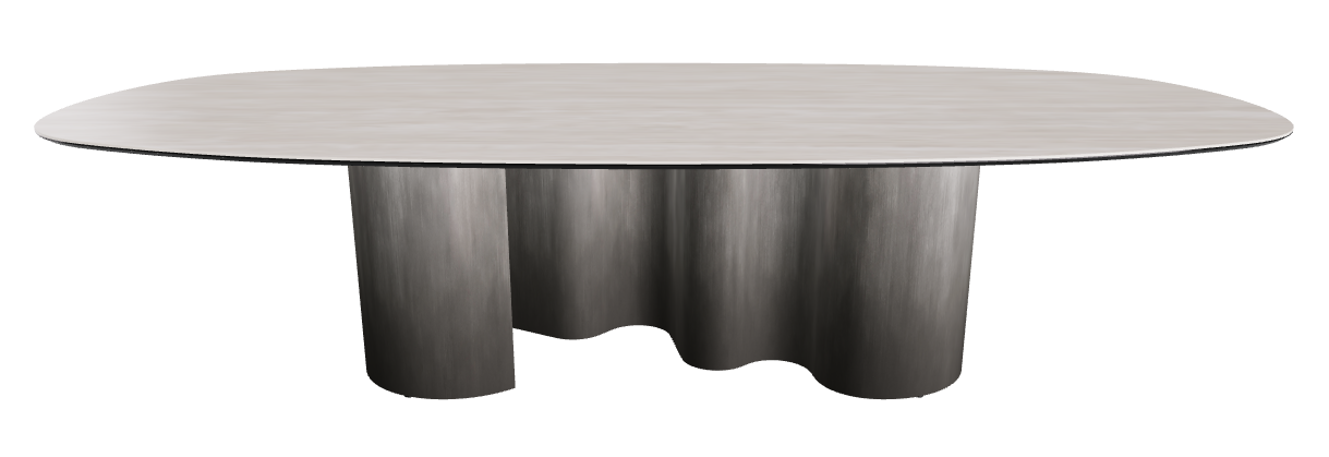 300x150x74h Biscuit Shaped_Colosseo_Oxy Grey