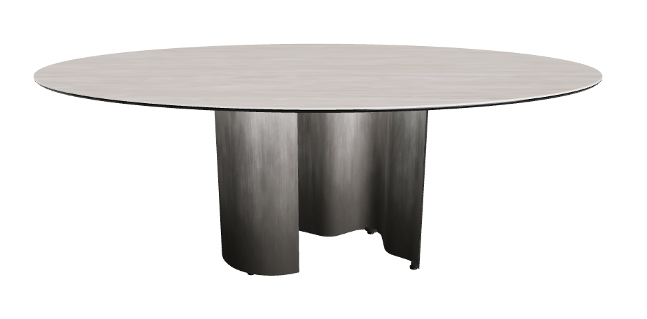 200x120x74h Oval Shaped_Colosseo_Oxy Grey