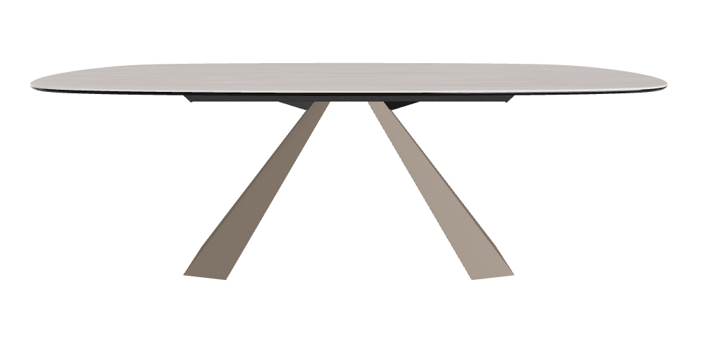 Cattelan Italia Eliot Keramik Biscuit Shaped Dining Table – 220x120x73h