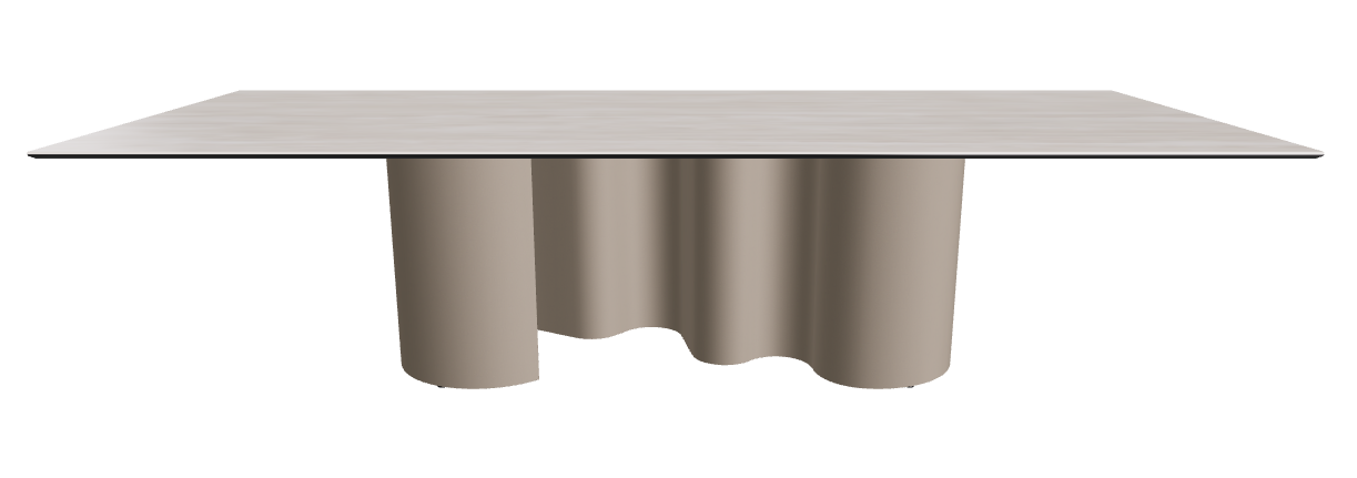 300x120x74h Rectangle Shaped_Colosseo_Titanium Embossed