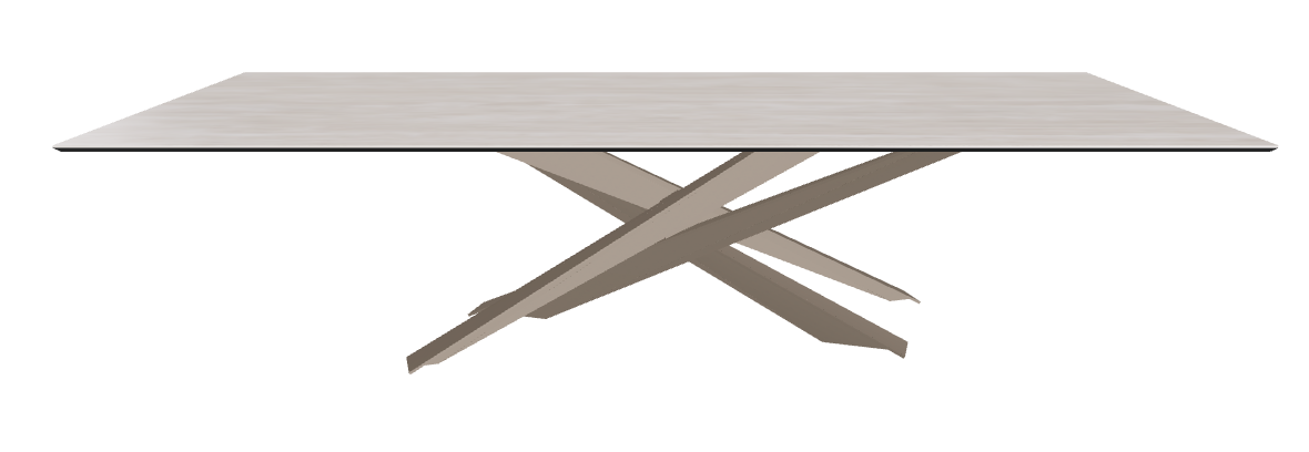 300x120x74.5h Rectangle Shaped_Colosseo_Titanium Embossed