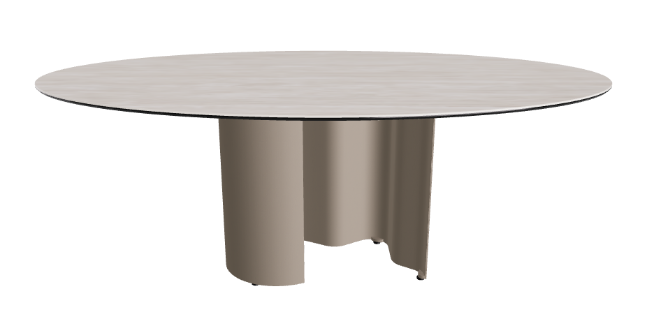 200x120x74h Oval Shaped_Colosseo_Titanium Embossed