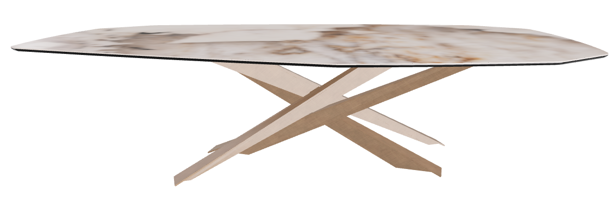 300x130x74.5h Polygon Shaped_Corcovado_Brushed Bronze