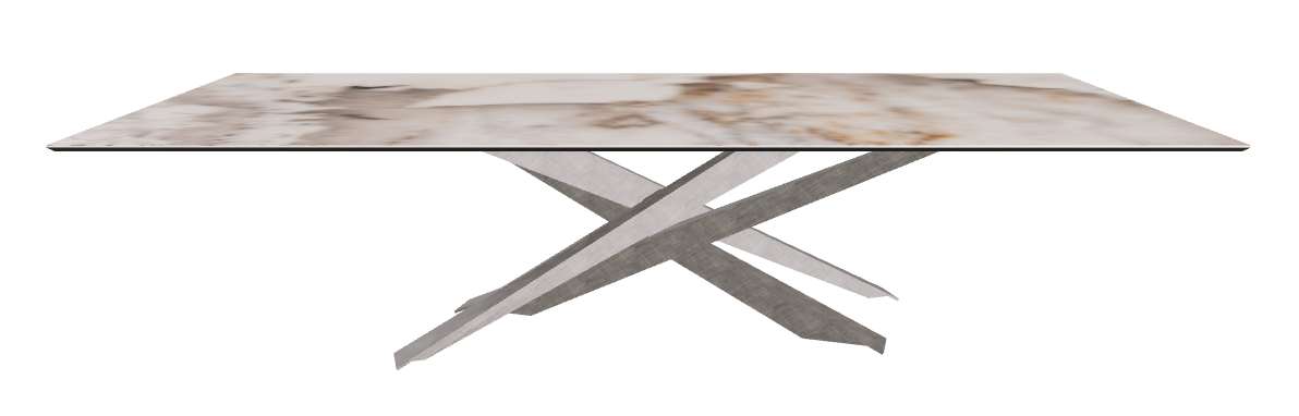 300x120x74.5h Rectangle Shaped_Corcovado_Brushed Grey