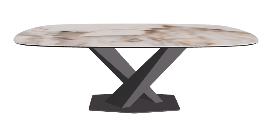 Cattelan Italia Stratos Keramik Biscuit Shaped Dining Table – 200x120x75h