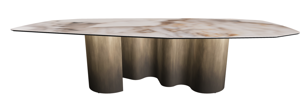 300x130x74h Polygon Shaped_Corcovado_Oxy Brass