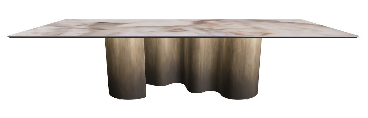 300x120x74h Rectangle Shaped_Corcovado_Oxy Brass