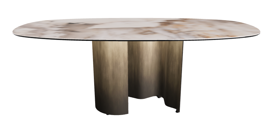 200x100x74h Bisuit Shaped_Corcovado_Oxy Brass