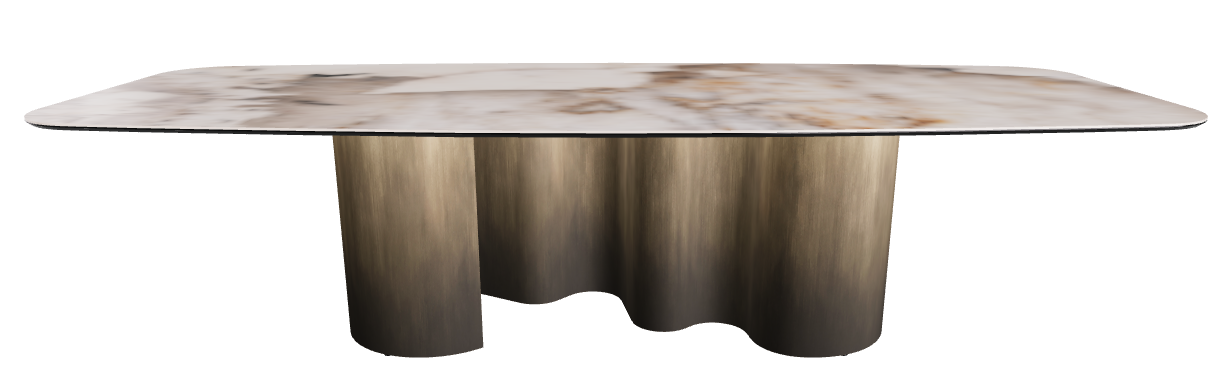 300x120x74h Barrel Shaped_Corcovado_Oxy Brass