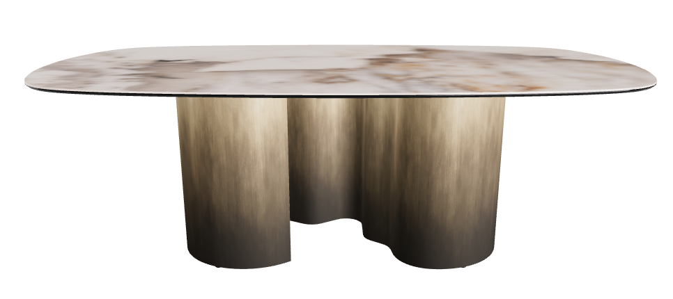 220x120x74h Biscuit Shaped_Corcovado_Oxy Brass