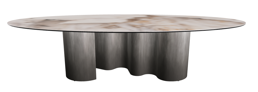 300x150x74h Oval Shaped_Corcovado_Oxy Grey