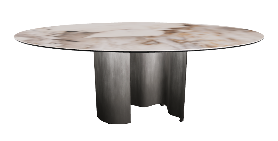 200x120x74h Oval Shaped_Corcovado_Oxy Grey