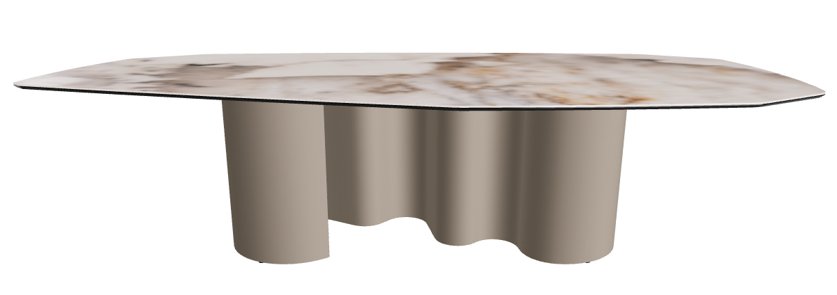 300x130x74h Polygon Shaped_Corcovado_Titanium Embossed